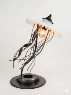 Lampe  "méduse blanche"
